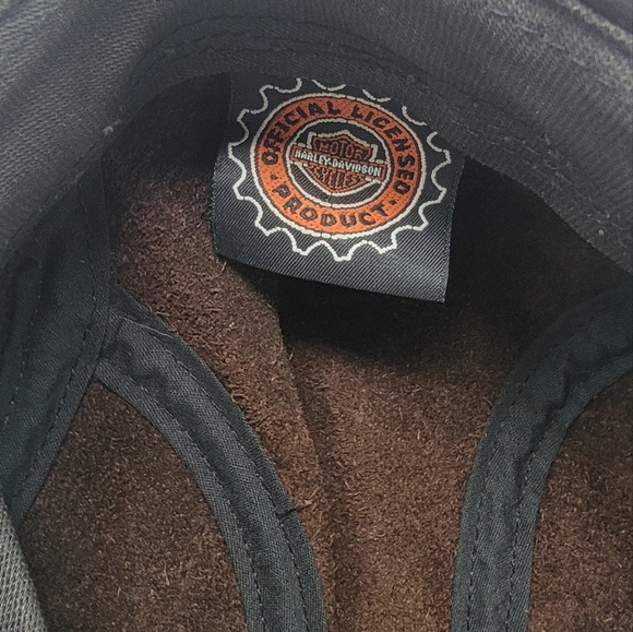 Vintage Harley Davidson Newsboy Cabbie Ivy Cap Brown Genuine Leather Hat S/M - Picture 14 of 14